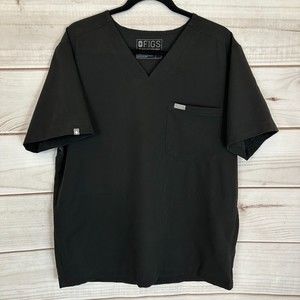 FIGS Black Scrub Tops Set of Two, Size L